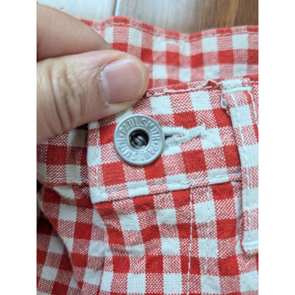 Paul Smith Jeans Red Gingham Check Pants Size 30 Japan Exclusive 100% Cotton - Picture 4 of 8